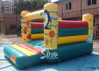 Indoor kids small seaworld inflatable jumping castle with slide made of lead free material from Sino Inflatables