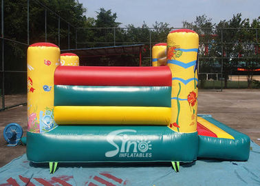 Indoor kids small seaworld inflatable jumping castle with slide made of lead free material from Sino Inflatables