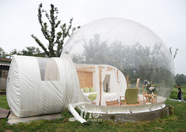 4m Outdoor Transparent Inflatable Camping Bubble Tent With Frame Tunnel Entrance