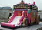Kids Party Princess Carriage Bounce House With Slide , Made Of 1st Class PVC Tarpaulin