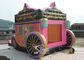Kids Party Princess Carriage Bounce House With Slide , Made Of 1st Class PVC Tarpaulin