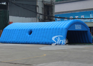 Blue Long Inflatable Tunnel Tent With Double N Quadruple Stitching