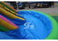 Backyard Rainbow Commercial Inflatable Water Slides with Pool , Double Lane