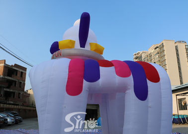 Custom inflatable ice cream kiosk stand both tent with LED light cover for Advertising Activities