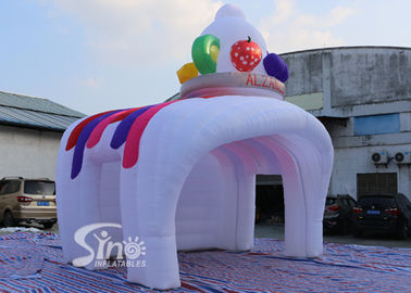 Custom inflatable ice cream kiosk stand both tent with LED light cover for Advertising Activities