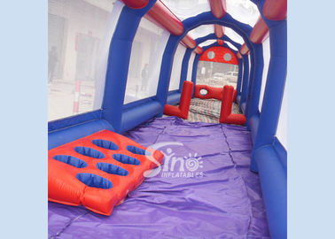 Outdoor commercial Kids N adults inflatable football assault course for interactive games