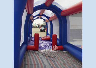 Outdoor commercial Kids N adults inflatable football assault course for interactive games