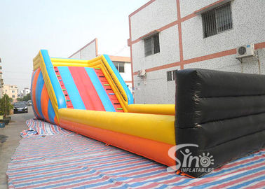 5.0m high inflatable zorb ball race slope with safety stopper for kids outdoor chanllenge