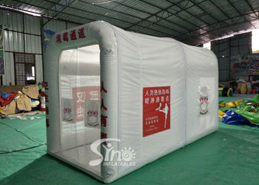 Outdoor Custom Design White Inflatable Sanitizing Booth Tent For Emergency Sterilization In Public Entrance