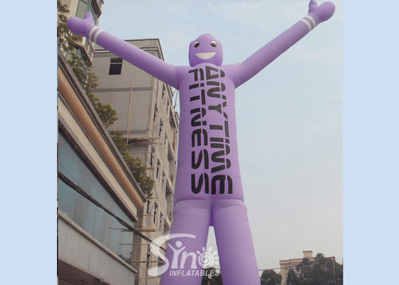 4 to 8 meters high anytime fitness advertising inflatable dancing man with custom logo printed for promotion