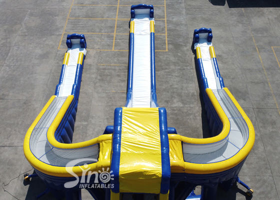 10 meters high adults giant inflatable triple water slide with EN14960 certifed for adults outdoor water entertainments