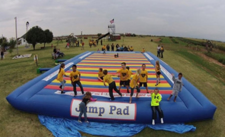 Kids N Adults Big Bounce Inflatable Jump Pad Made Of Heavy Duty Material For Outdoor Jumping Party Fun