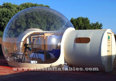 5 Meters Clear Dome Inflatable Bubble Lodge Hotel With Silent Blower Resort Glamping Suite