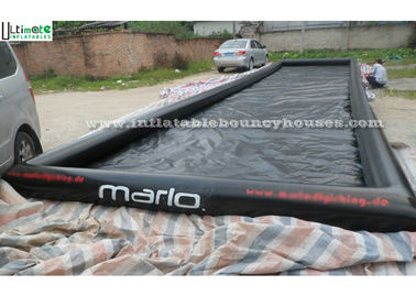 Water Sports Long Large Inflatable Pool with 0.9mm PVC Tarpaulin , Black