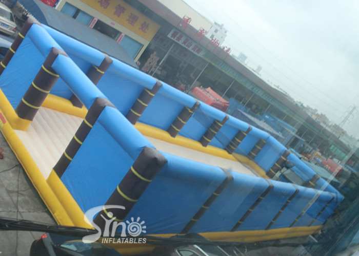 Outdoor Giant Inflatable Volleyball Court Bouncing Castle For Party