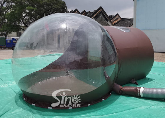 3m Dome Clear Inflatable Bubble Tent With Steel Frame Tunnel And Aluminium Door For Beach Hotel Use