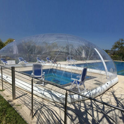 Outdoor complete transparent rectangular blow up inflatable pool cover from China inflatable pool dome manufacturer